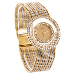 Chopard Happy Diamonds Round Quartz Watch Yellow Gold and White Gold