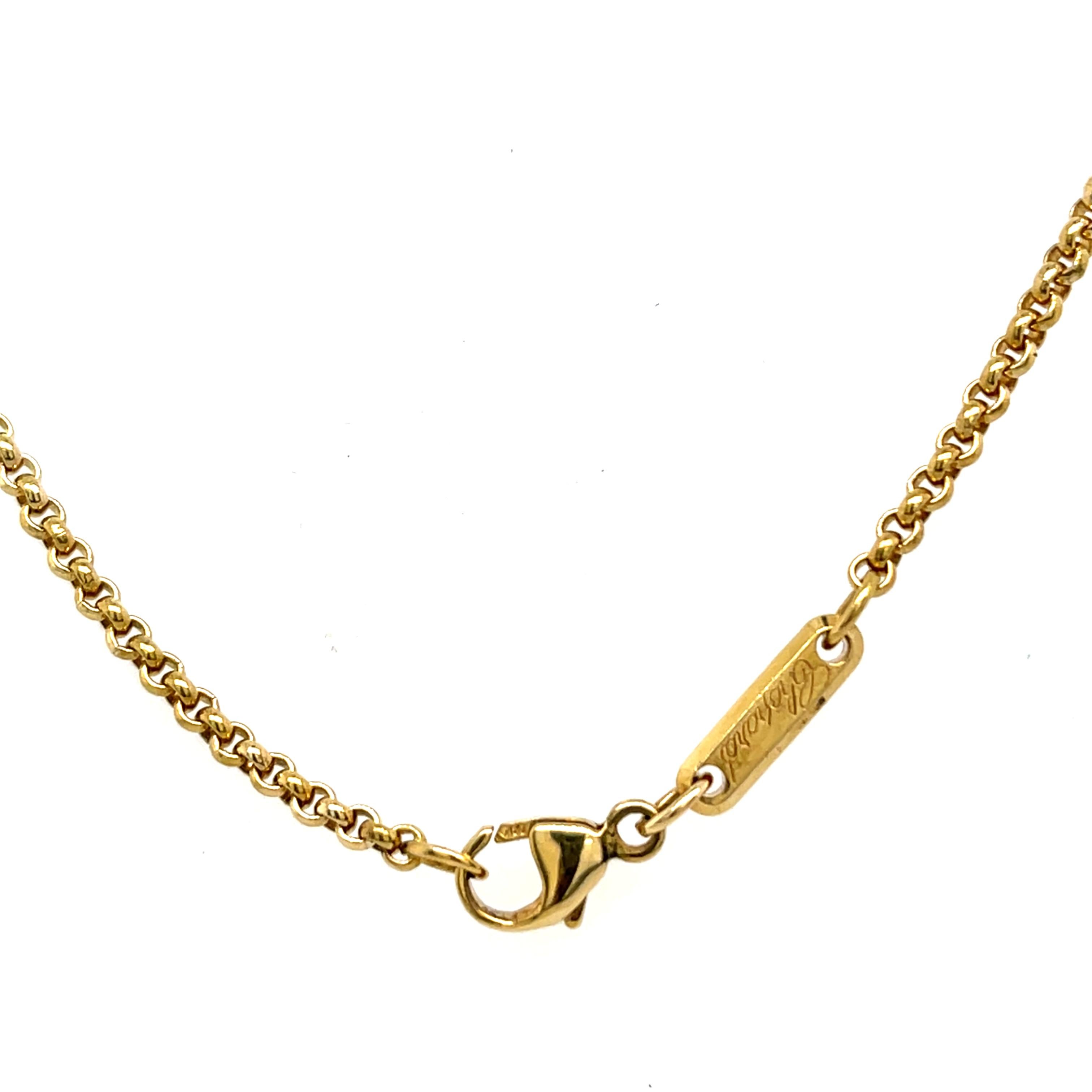 Moderno Ciondolo Chopard Happy Diamonds in oro giallo 18 ct. in vendita