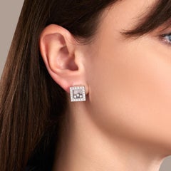 CHOPARD Happy Diamonds square earrings