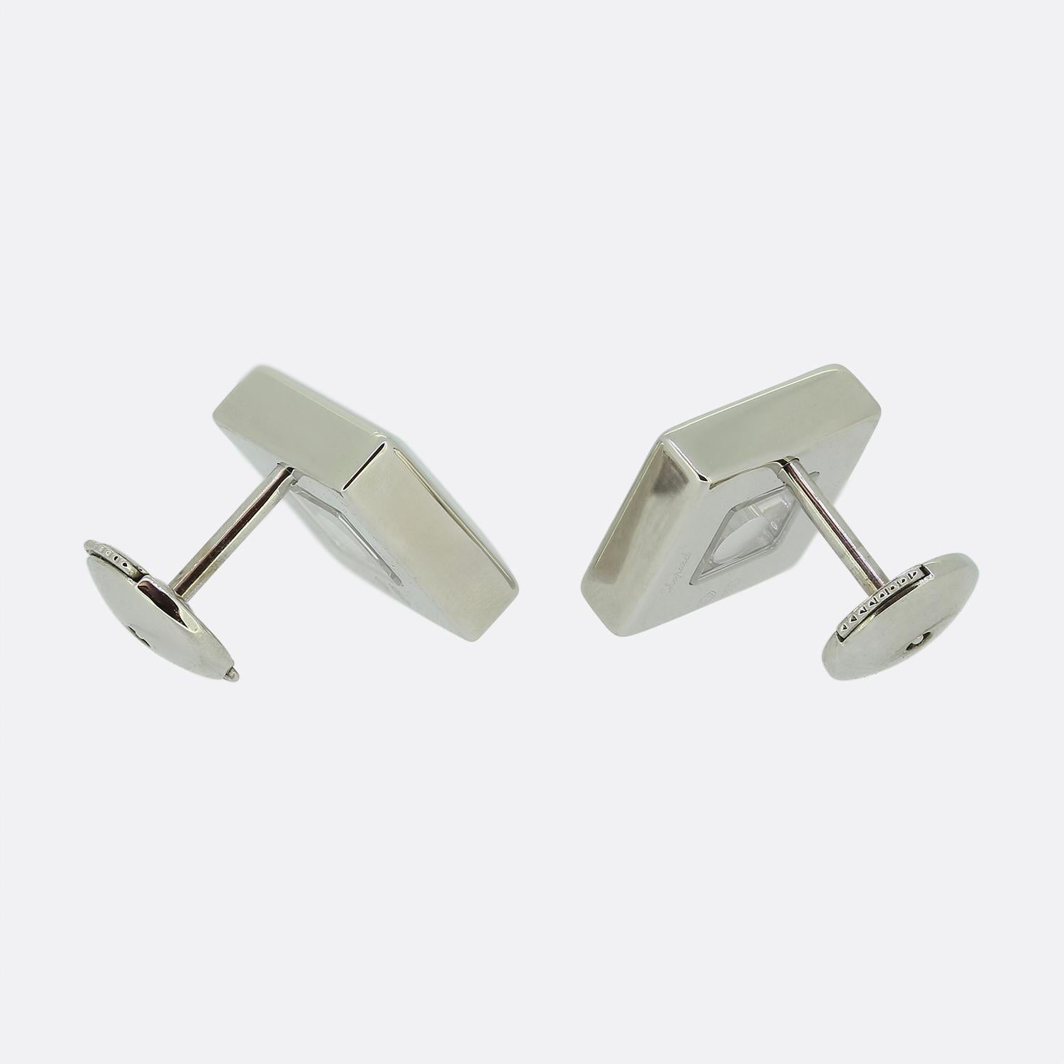 Chopard Happy Diamonds Square Earrings In Excellent Condition For Sale In London, GB