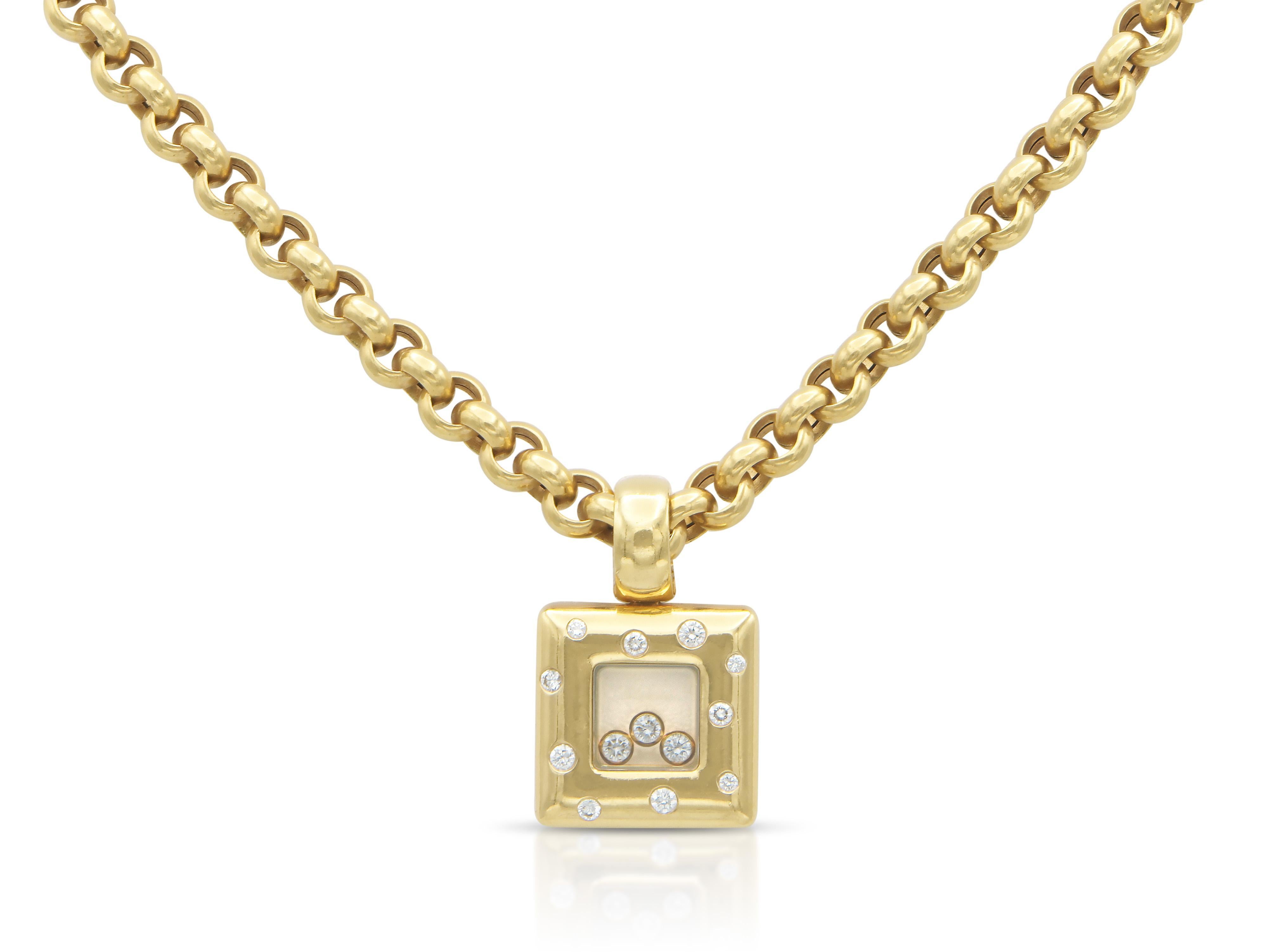 Finely crafted in 18k yellow gold with Round Brilliant cut Diamonds.
Signed by Chopard