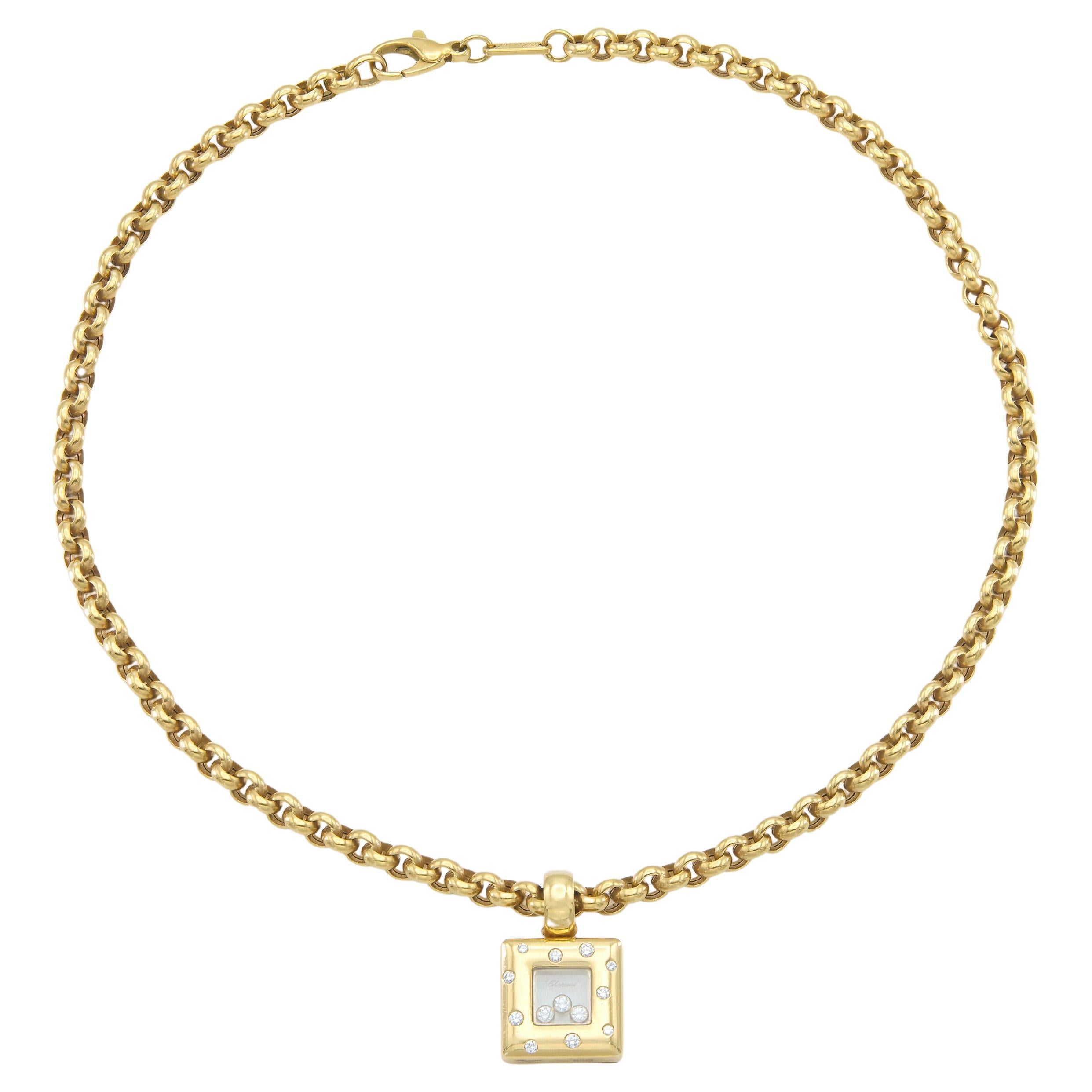 Chopard Happy Diamonds Square Pendant Necklace