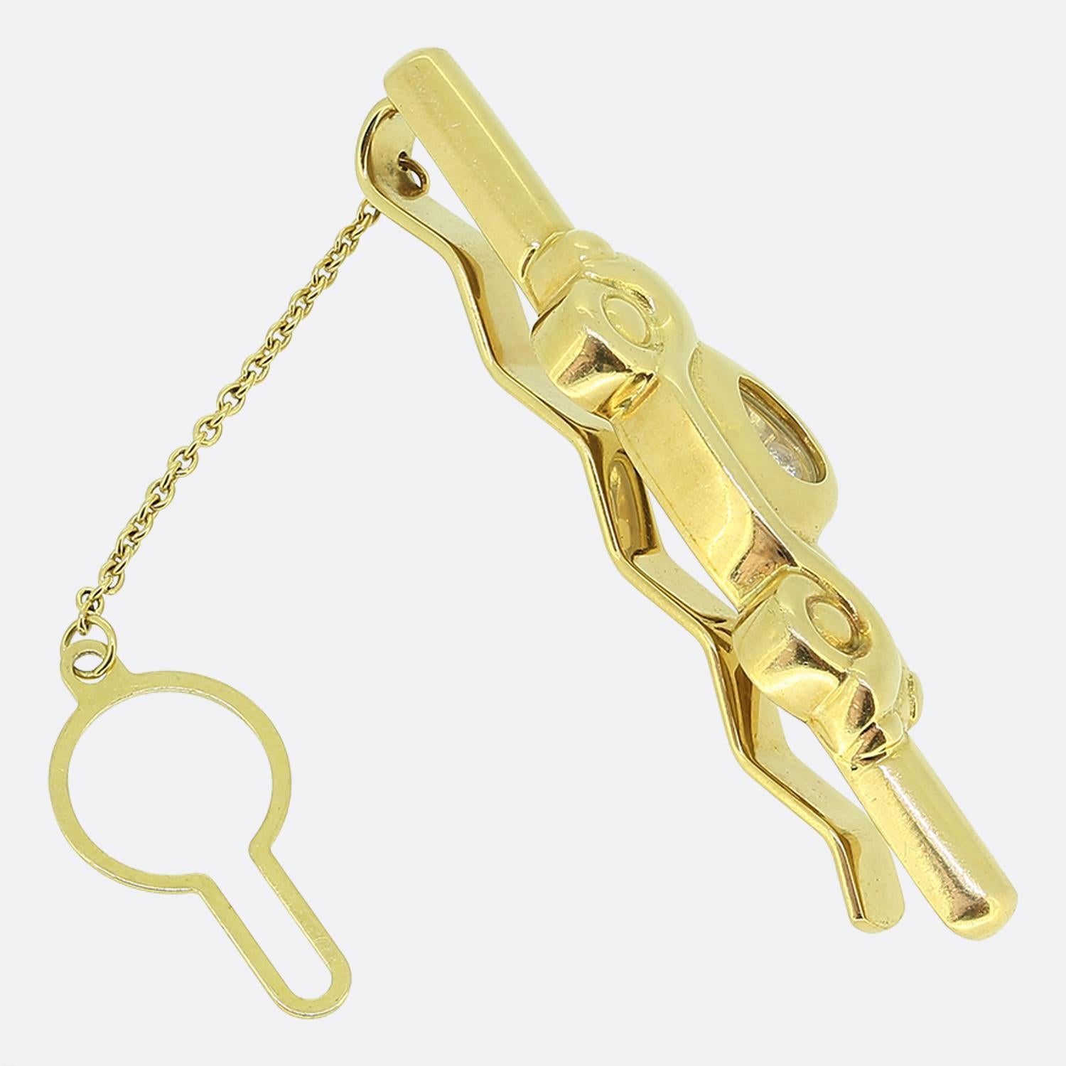 Chopard Happy Diamonds Vintage Car Tie Clip Unisexe en vente