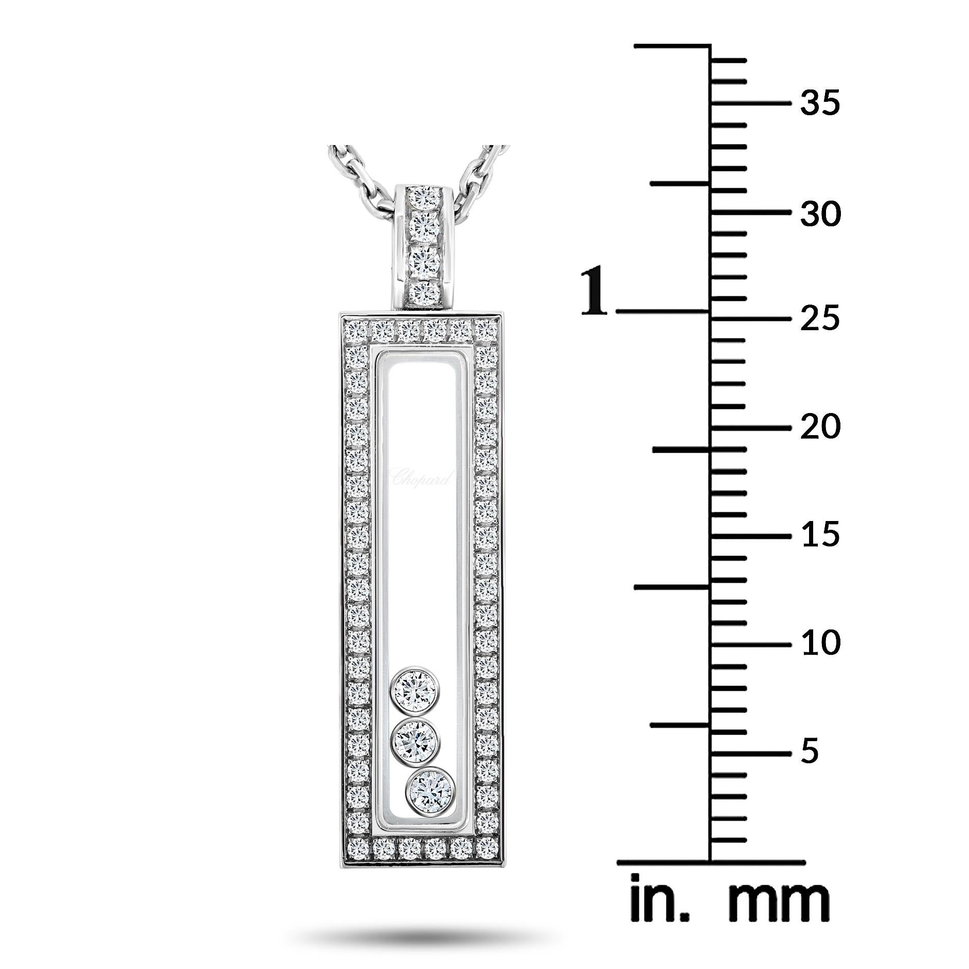 diamond rectangle necklace