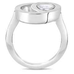 Chopard Happy Diamonds White Gold and Floating Diamond Swirl Ring