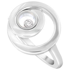 Chopard Happy Diamonds White Gold and Floating Diamond Swirl Ring