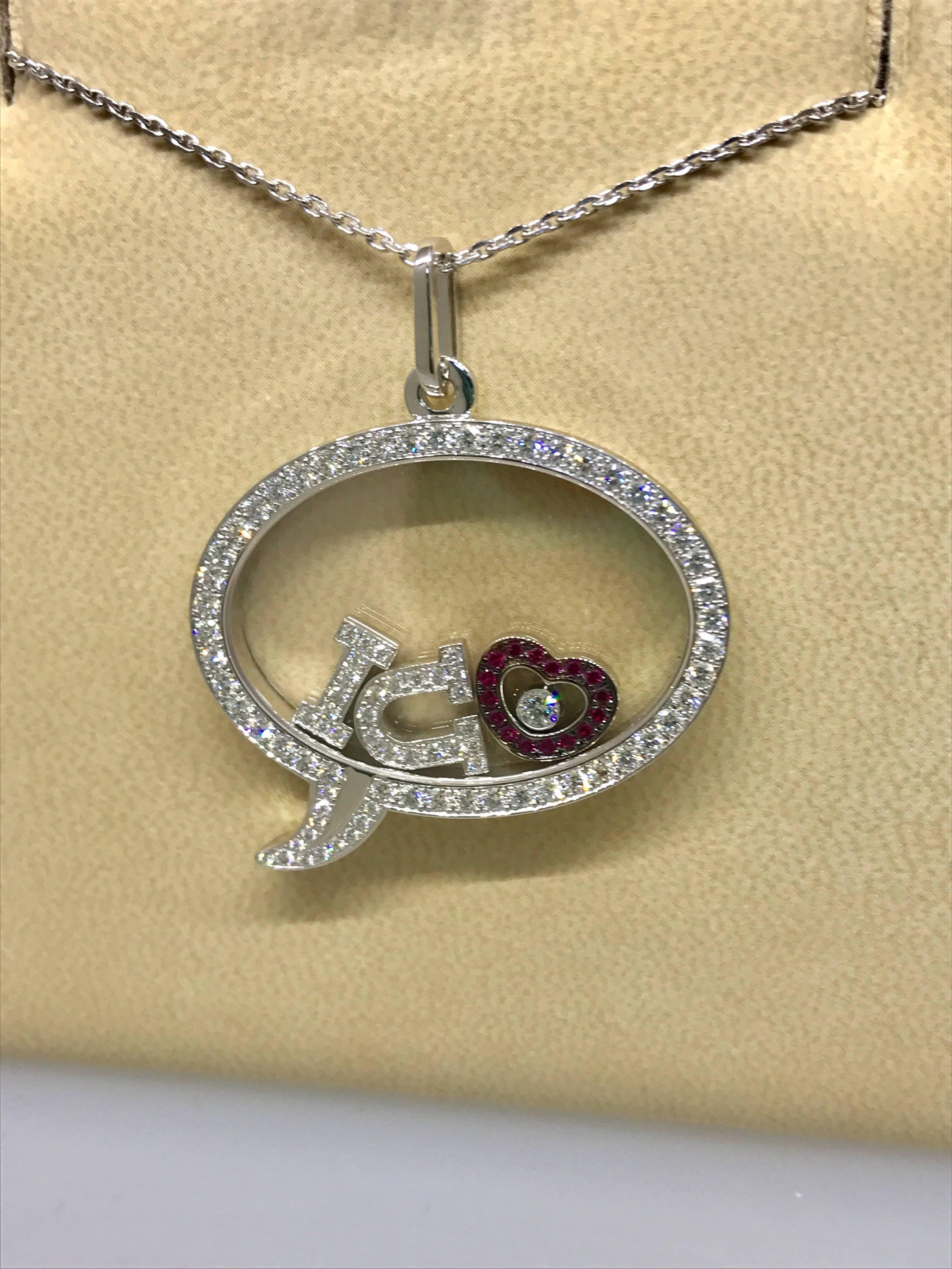 Chopard Happy Diamonds White Gold Diamond and Rubies 