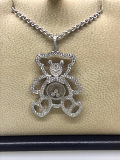 Chopard Happy Diamonds Pendentif / collier ours en or blanc