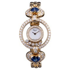 Chopard Happy Diamonds avec saphirs en forme de cœur