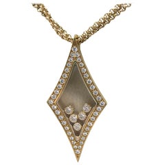 Chopard Happy Diamonds Yellow Gold Diamond Pendant Necklace