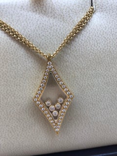 Chopard Happy Diamonds Yellow Gold Diamond Pendant Necklace