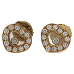 Chopard "Happy Diamonds" Yellow Gold Earrings 0.52 Carat