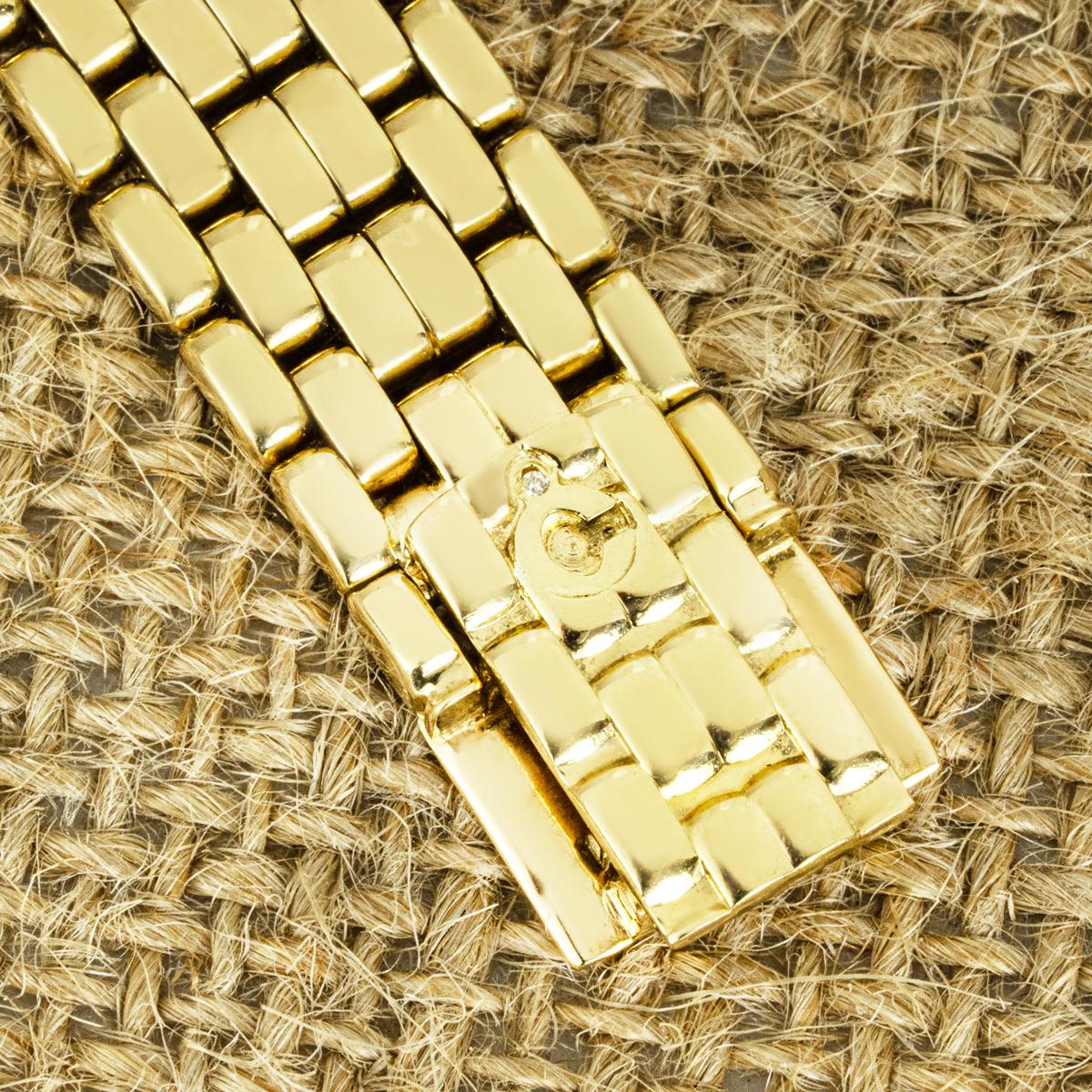 Women's or Men's Chopard Happy Diamonds Yellow Gold White Dial 4118 1 For Sale