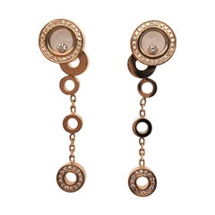 Chopard Happy Dreams 18 Karat Rose Gold and Diamonds Earpendants