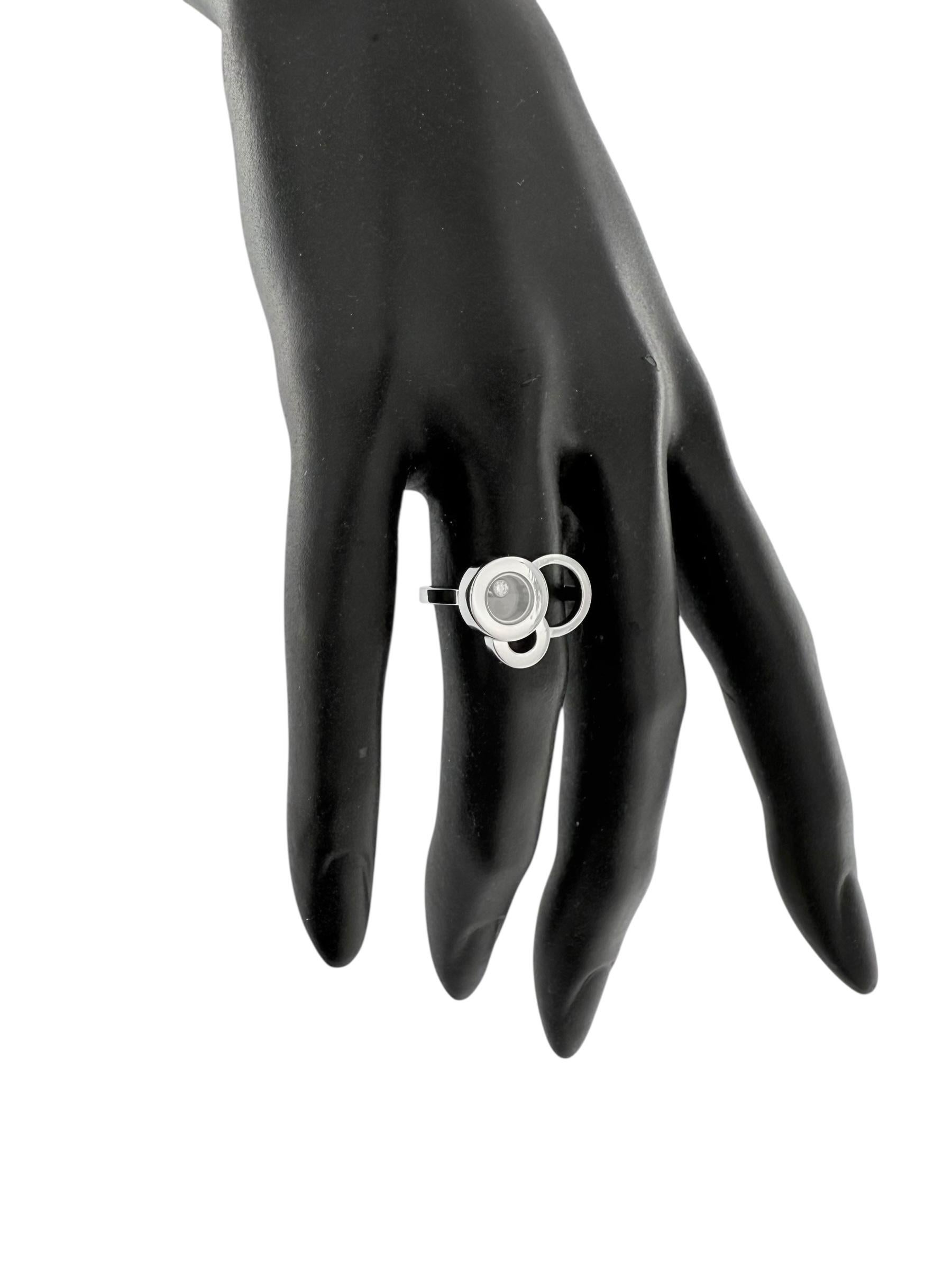Taglio brillante Anello Chopard Happy Dreams in oro bianco in vendita