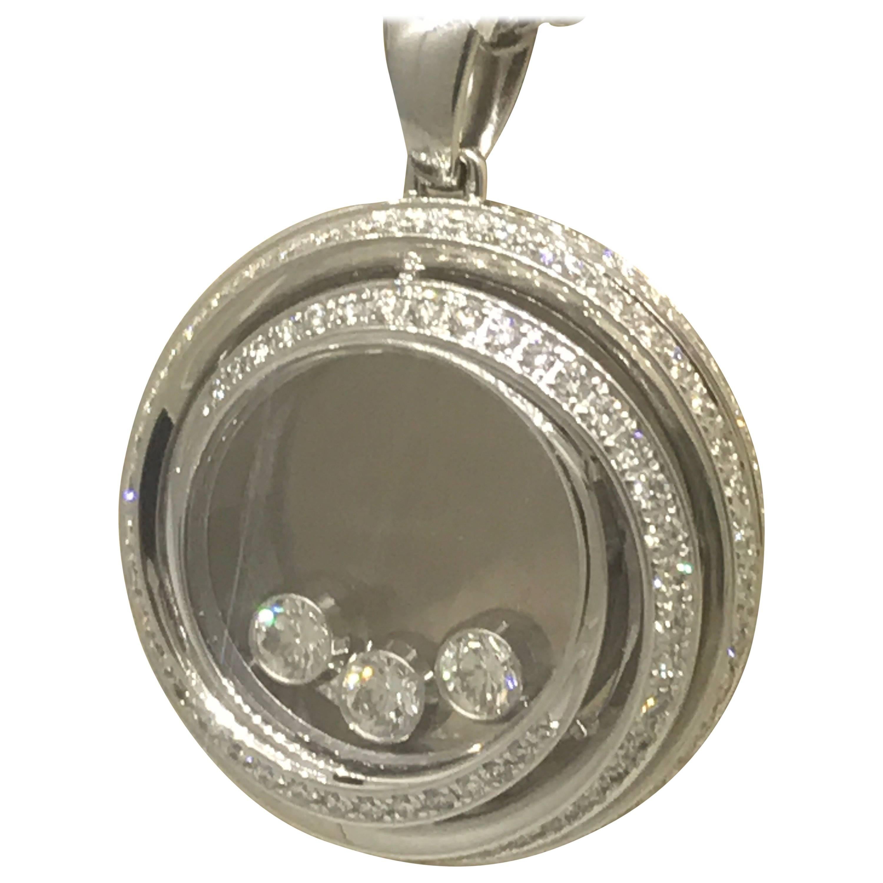 Chopard Happy Emotions White Gold and Diamond Pendant 79/9217, New
