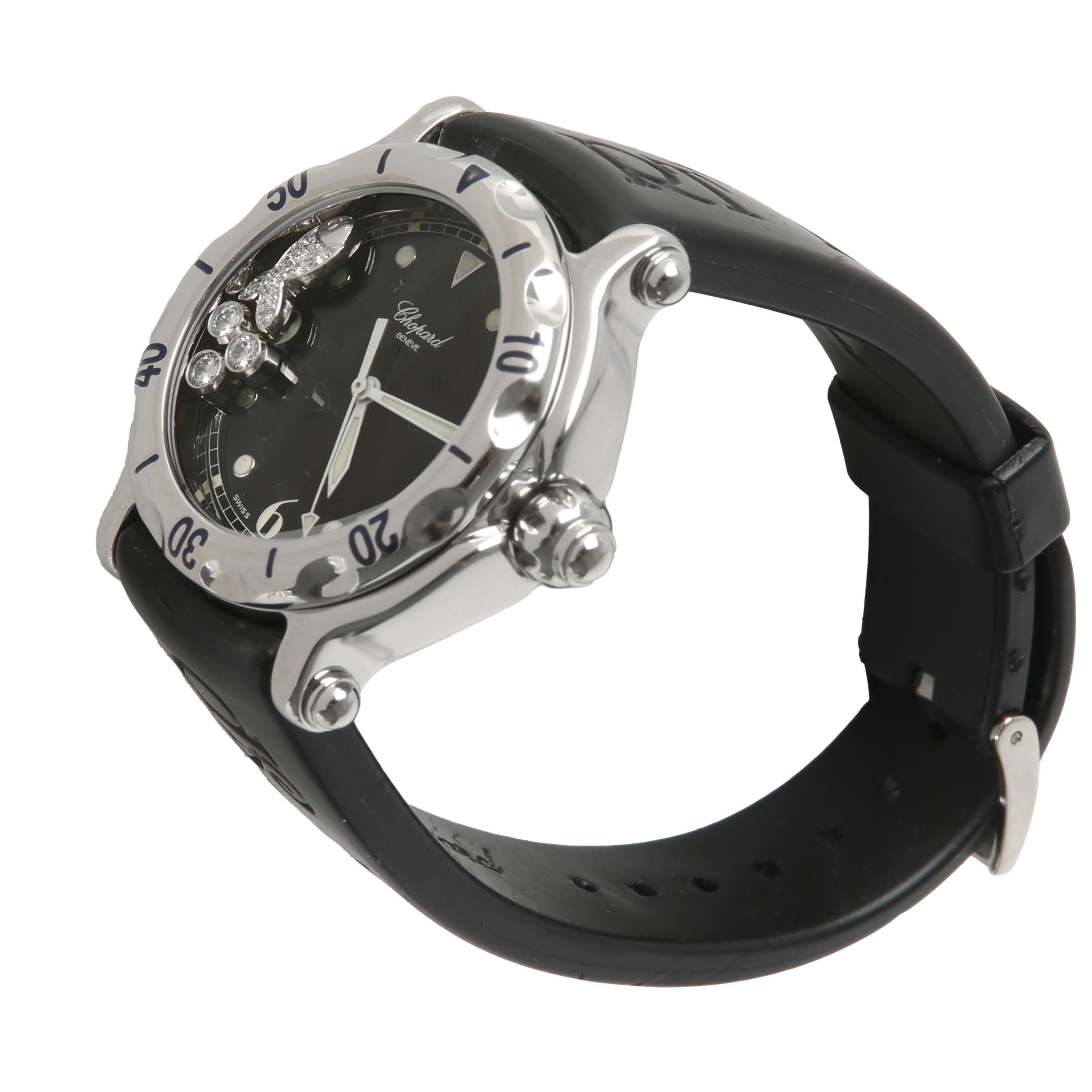 Chopard Happy Fish 28/8347 Unisex Watch in  Stainless Steel In Excellent Condition In New York, NY