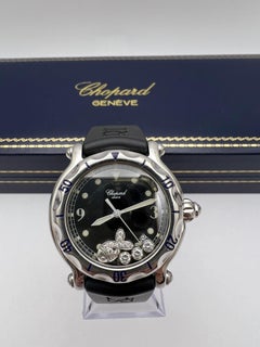 Chopard Happy Fish Diamonds 38mm Black Dial Rubber Strap Box Set 288347-3007