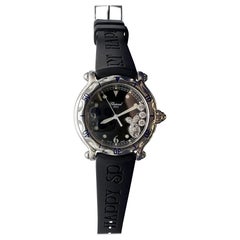 Chopard Happy Fish Diamonds 38mm Black Dial Rubber Strap Box Set 288347-3007