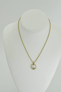 Chopard Happy Gold Diamond and Emerald Pendant