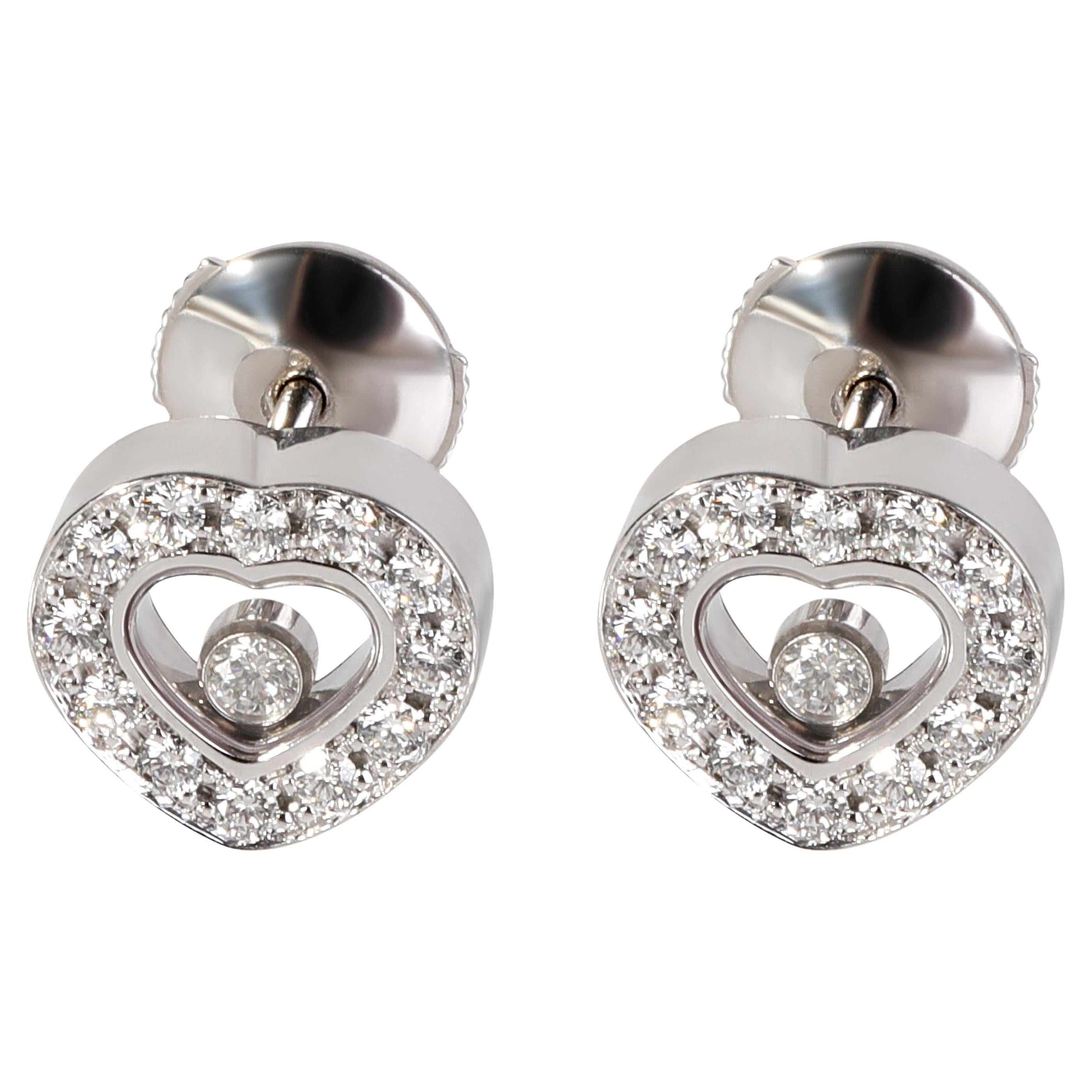 Chopard Happy Diamonds 1 Earring 839010 Small in 750/18K White Gold with Case 