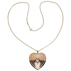 Chopard Happy Heart Floating Diamond 18 Karat Gold Pendant Necklace