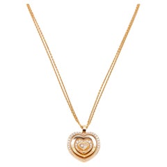 Chopard Happy Heart Happy Diamonds 18k Rose Gold Pendant Necklace