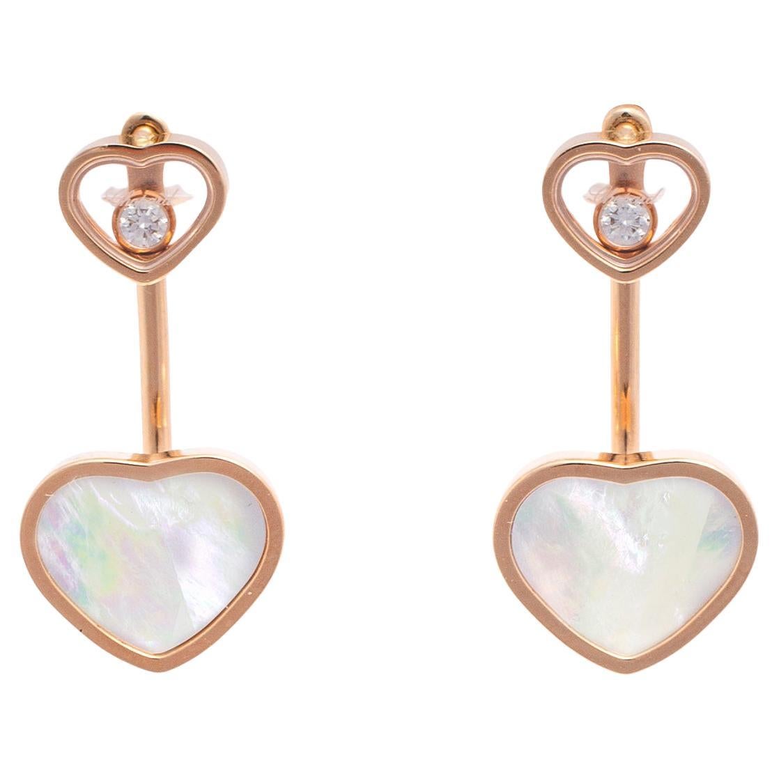 Chopard Happy Hearts 18K Rose Gold Diamond and Mother of Pearl