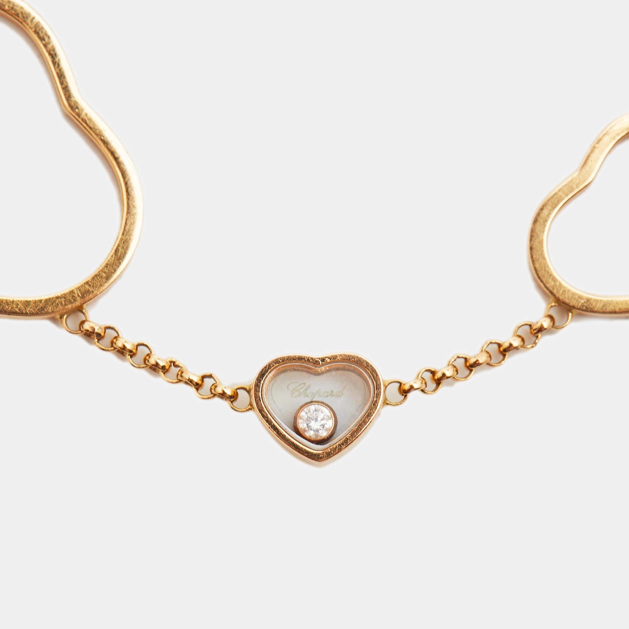 Chopard Happy Hearts Diamond 18k Rose Gold Bracelet 1