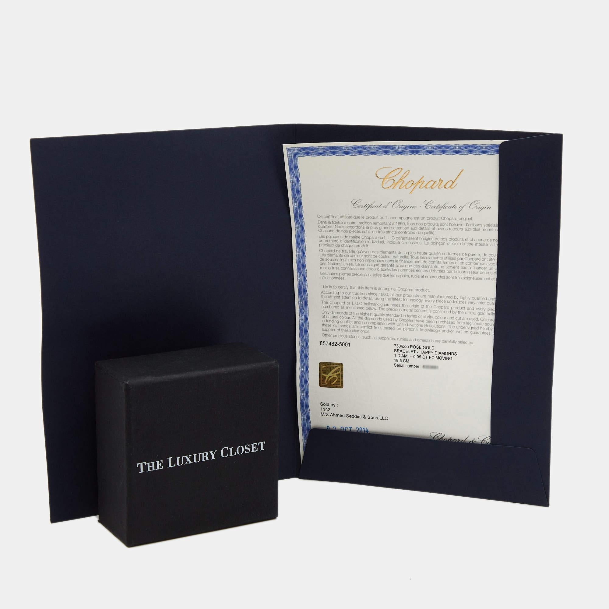 Chopard Happy Hearts Diamond 18k Rose Gold Bracelet 2