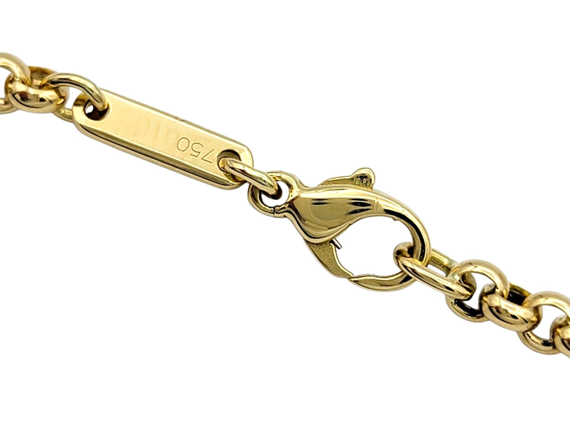 Collana Chopard Happy Hearts con diamanti e perle in oro giallo 18 carati in vendita 1