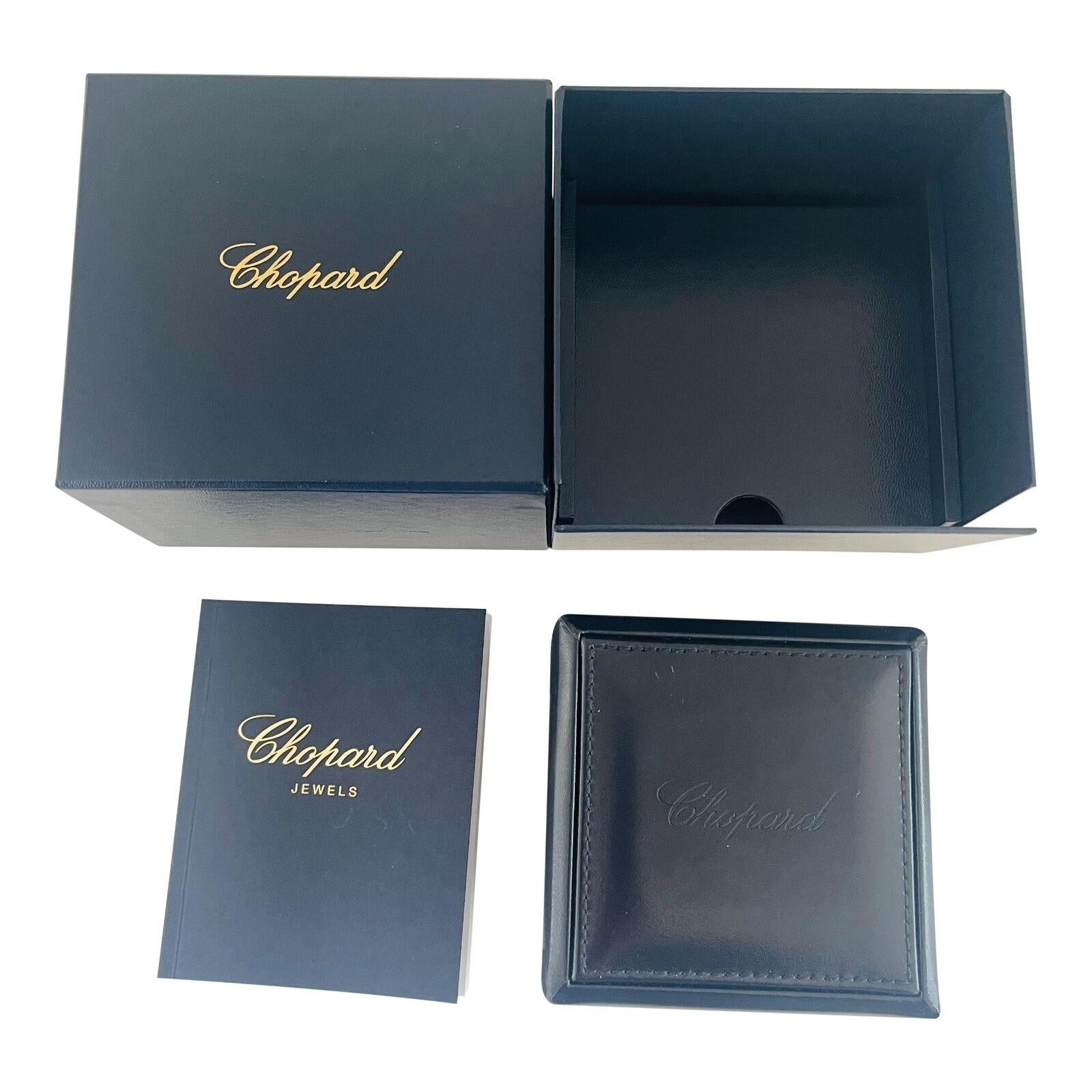 Chopard Happy Hearts Schwebende Diamant-Ohrringe aus 18 Karat Weißgold mit Schachtel im Angebot 6