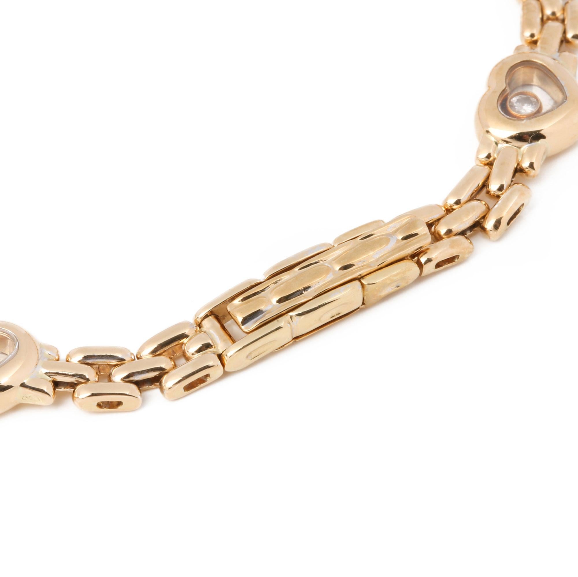 Brilliant Cut Chopard Happy Hearts Link Bracelet