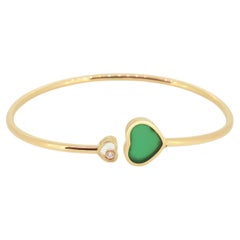 Chopard Happy Hearts Green Agate and Diamond Bracelet