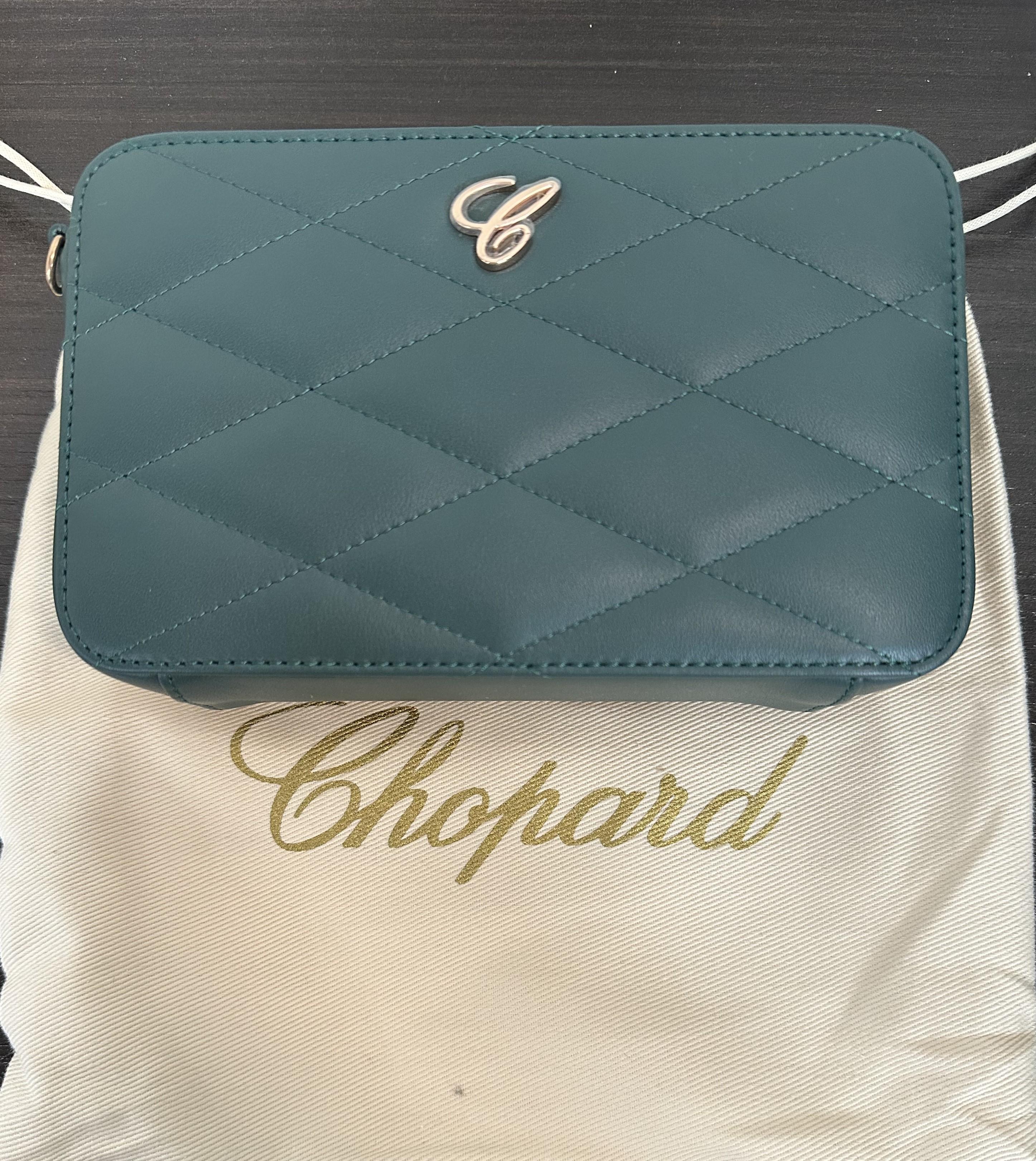 Bolso Chopard Happy Hearts Mini Cadena Piel Acolchada Verde 95000-1100 en venta 1