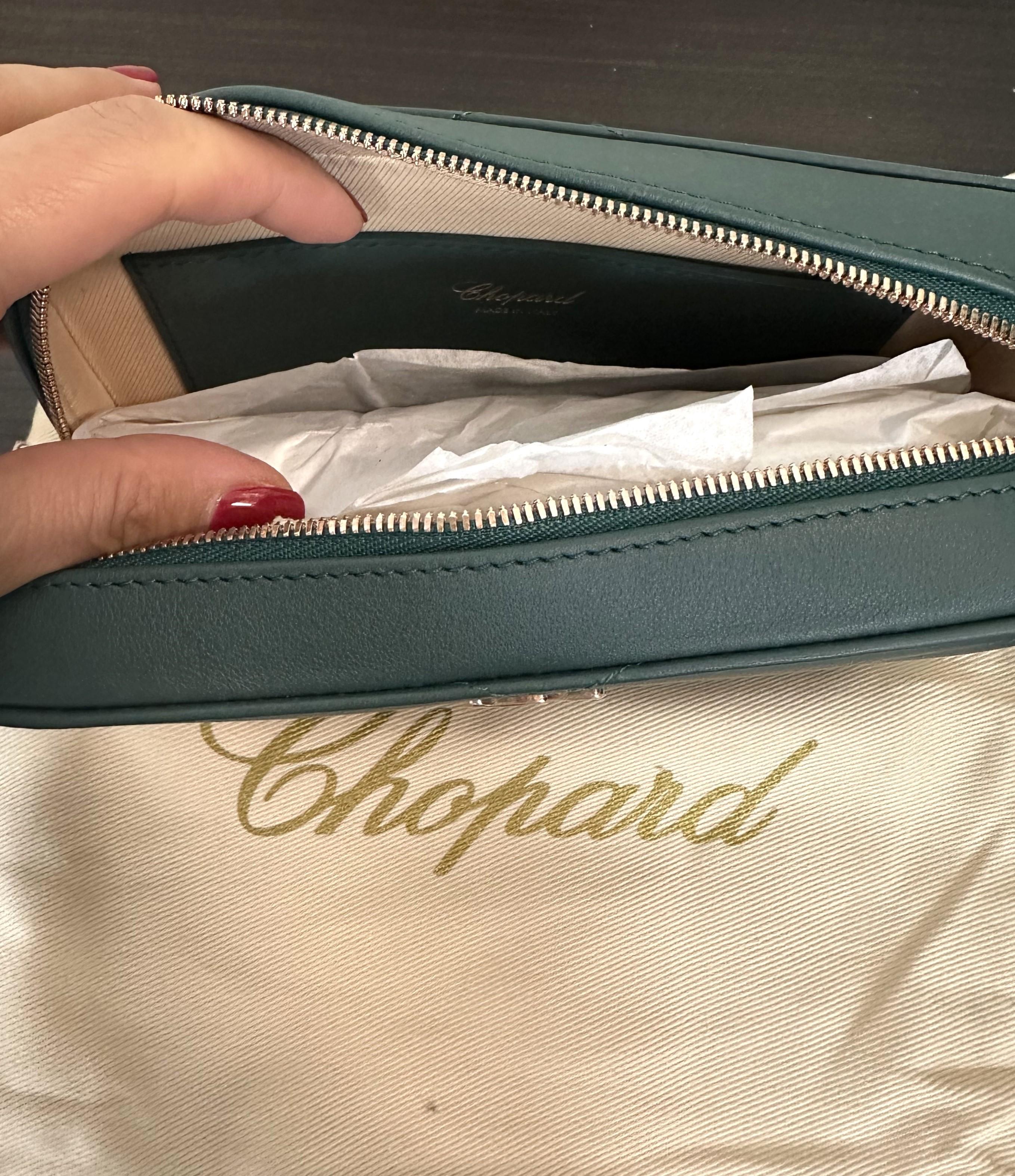 Bolso Chopard Happy Hearts Mini Cadena Piel Acolchada Verde 95000-1100 en venta 2