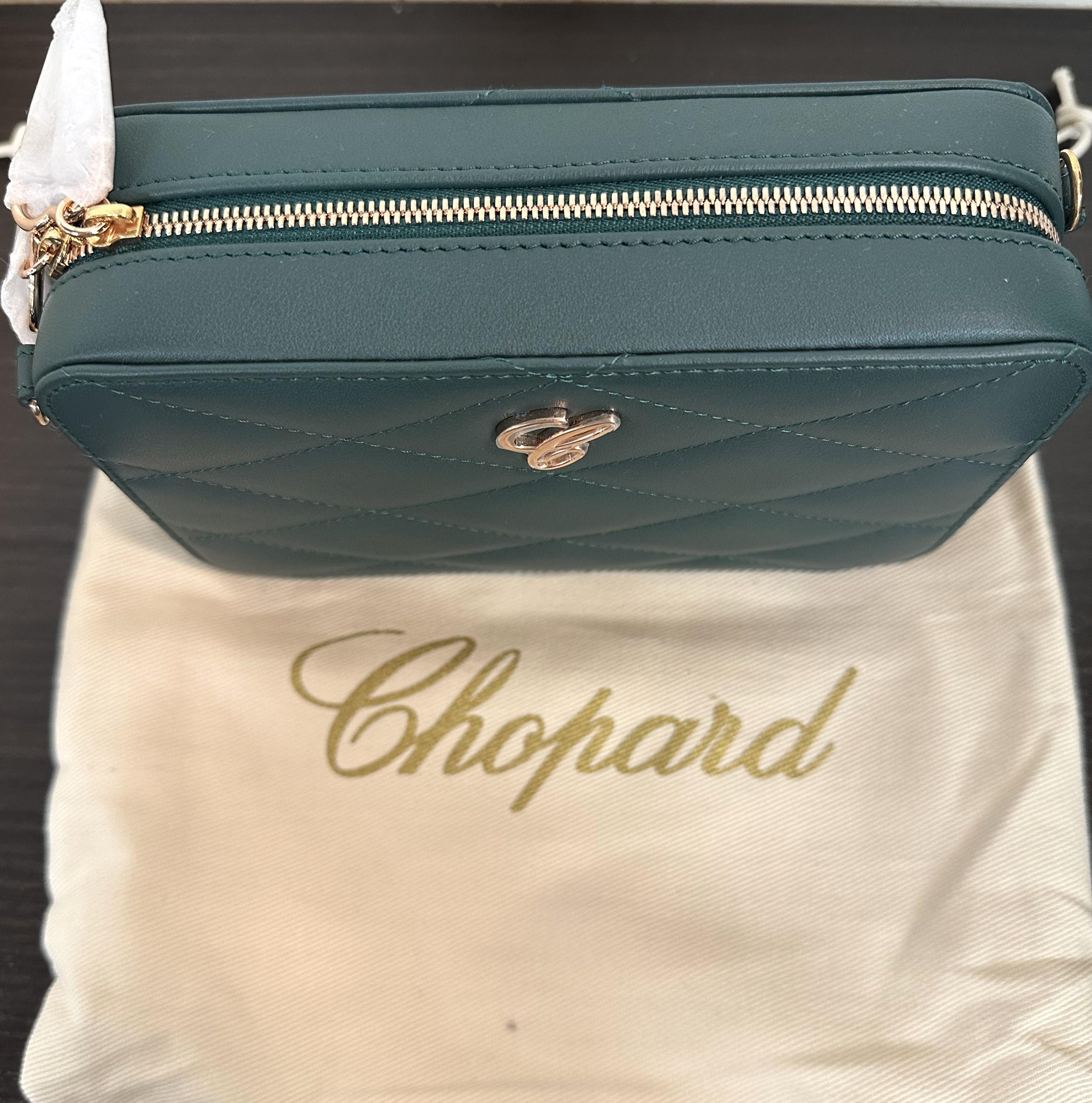Bolso Chopard Happy Hearts Mini Cadena Piel Acolchada Verde 95000-1100 en venta 3