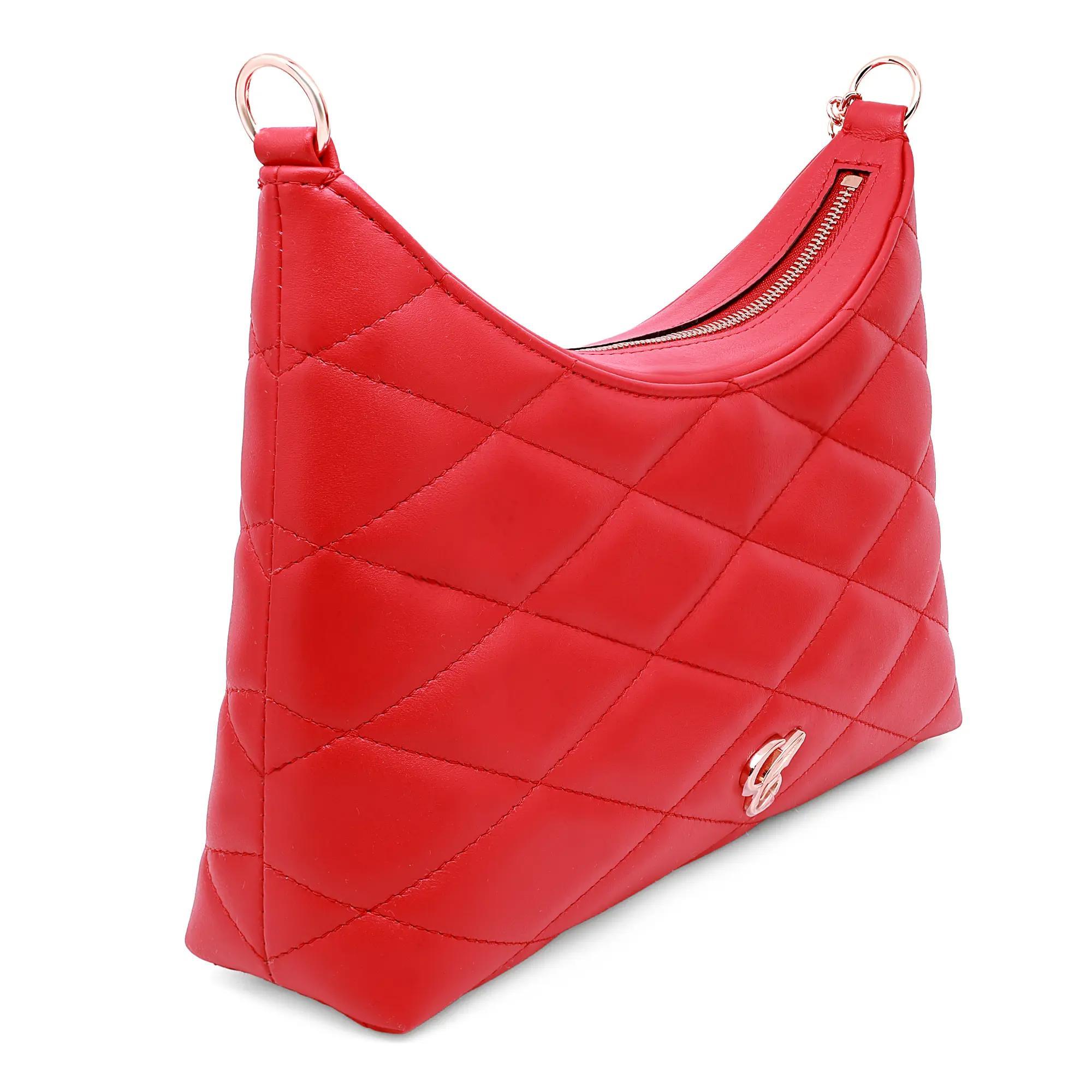 Chopard Happy Hearts Bolso de hombro de piel acolchada rojo 95000-1188 Rojo en venta