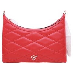 Chopard Happy Hearts Bolso de hombro de piel acolchada rojo 95000-1188