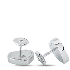 Chopard Happy Hearts White Gold and Onyx Heart Stud Earrings
