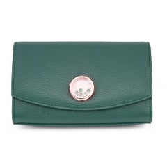 Chopard Happy Cabujones de malaquita Bolso de piel granulada verde 95000-0991