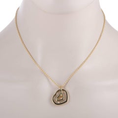 Chopard Happy Spirit 18 Karat Gold Floating Diamond Heart Pendant Necklace