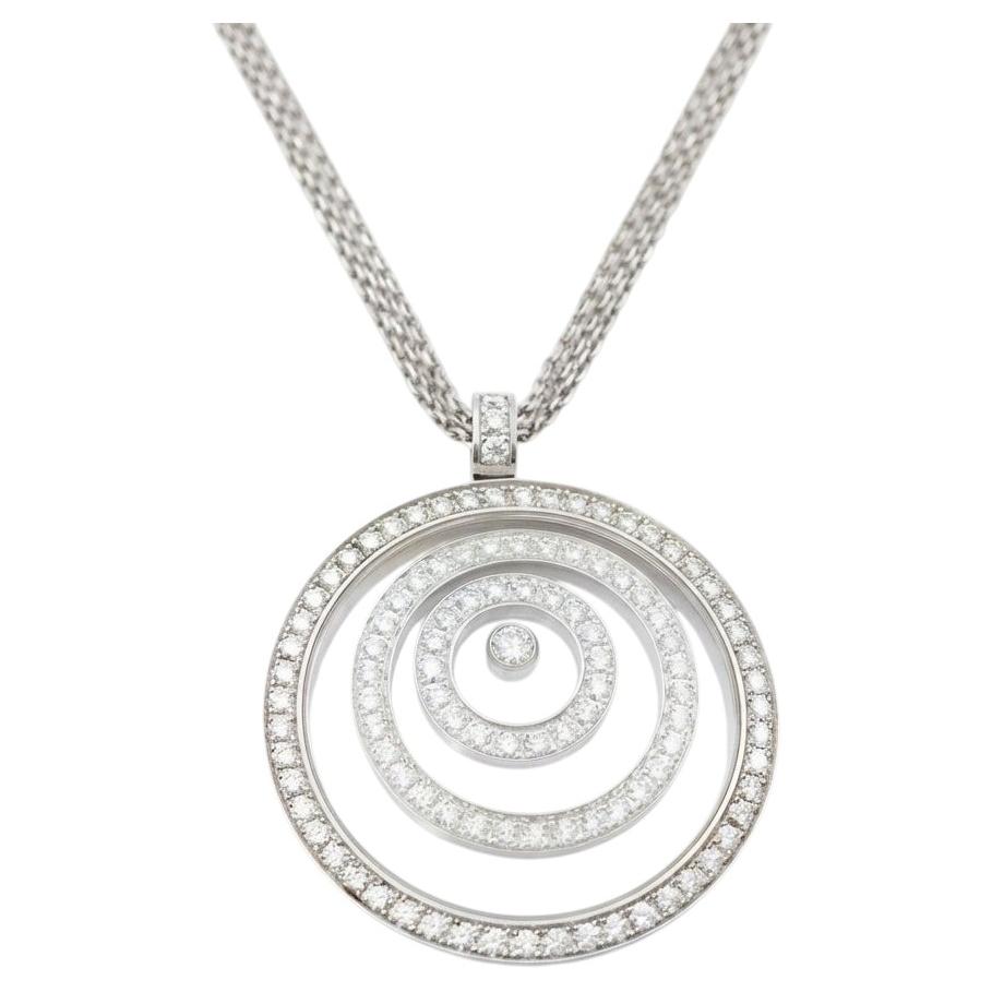 Chopard Happy Spirit Collar Colgante Oro 18K Diamante 32mm Flotante