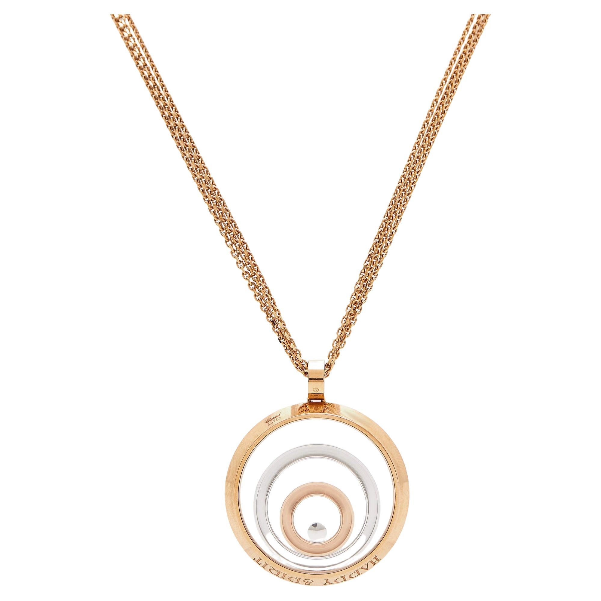 Chopard Happy Spirit 18k Two Tone Gold Necklace