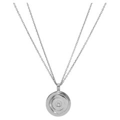 Chopard Happy Spirit 18K White Gold Diamond Pendant Necklace