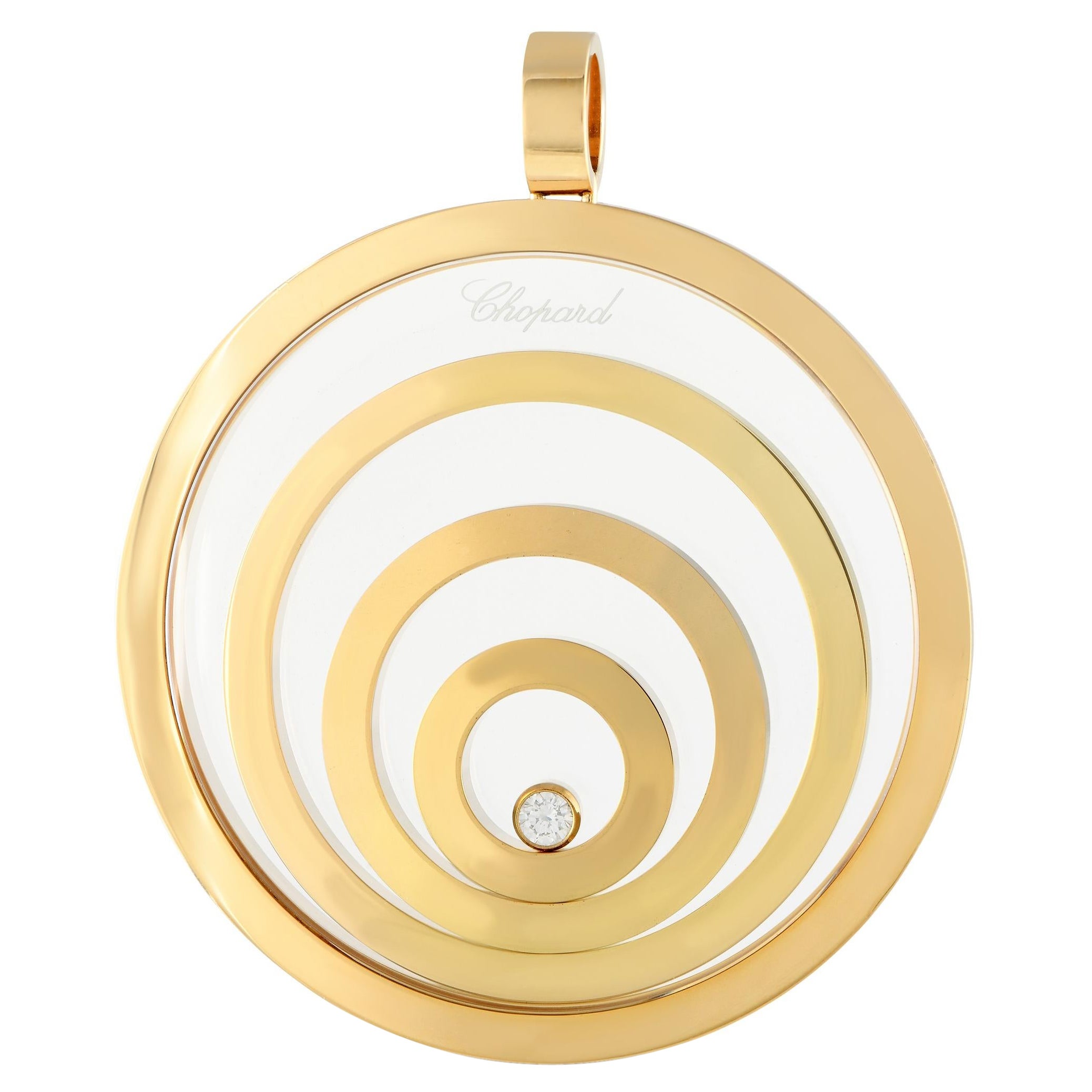 Chopard Happy Spirit 18K Yellow Gold Diamond Pendant