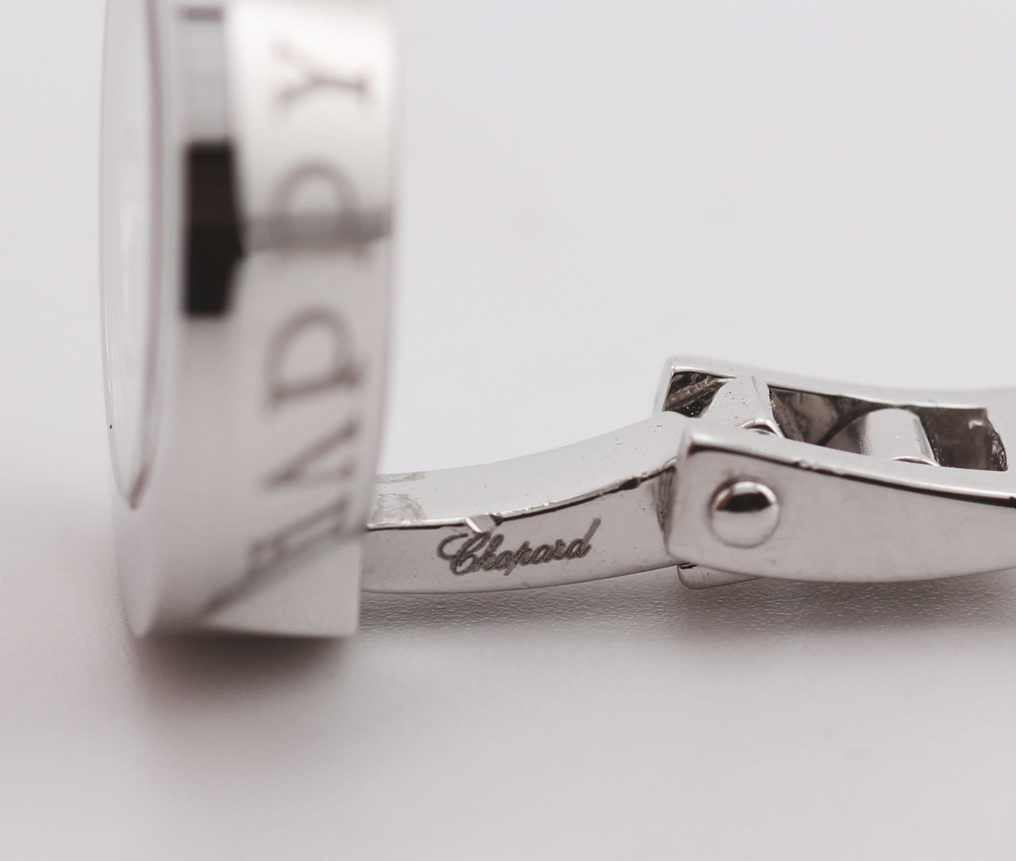 Chopard Happy Spirit Diamond 18k White Gold Clip Earrings 5