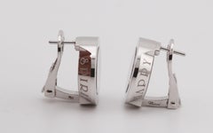 Chopard Happy Spirit Diamond 18k White Gold Clip Earrings