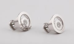 Chopard Happy Spirit Diamond 18k White Gold Clip Earrings