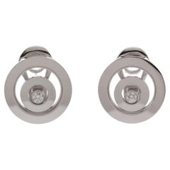 Chopard Happy Spirit Diamond 18k White Gold Clip Earrings